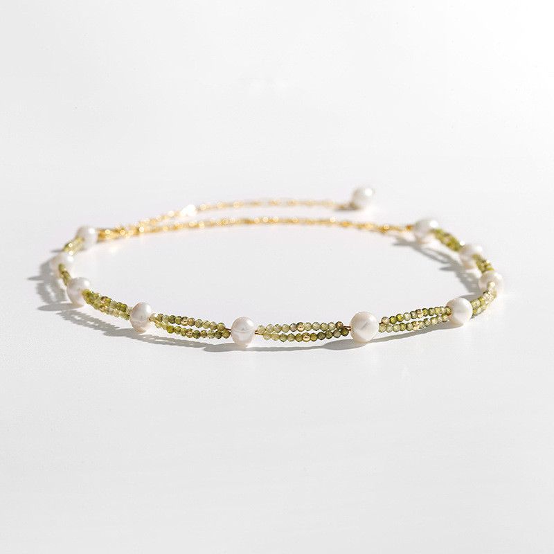 淡水珍珠碎银几两设计项链时尚气