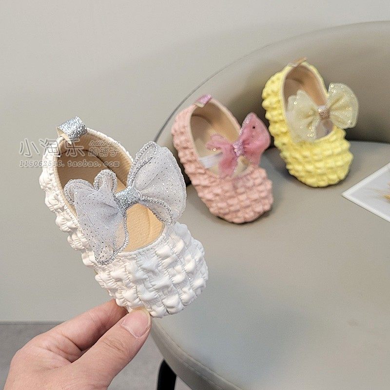 婴儿0-1周岁女宝宝蝴蝶结公主皮鞋3-6-12个月婴儿防掉学步鞋防滑,童鞋/婴儿鞋/亲子鞋,学步鞋,淘宝优惠券,粉丝福利购,淘宝优惠卷