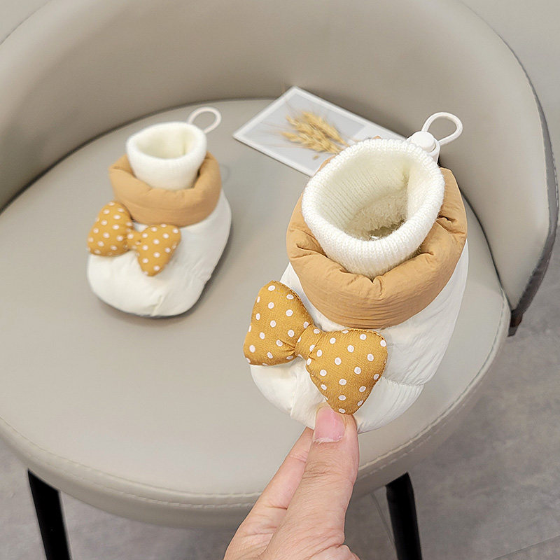 秋冬新生婴儿鞋棉鞋美拉德风保暖