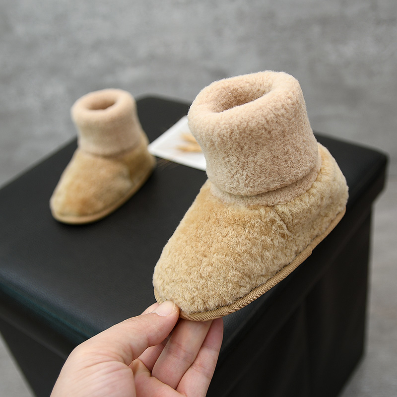 秋冬保暖防掉加绒婴儿鞋子软底