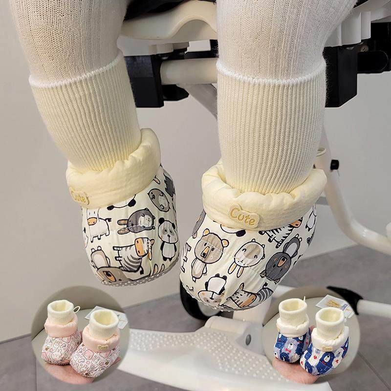 婴儿鞋袜秋冬加绒保暖软底
