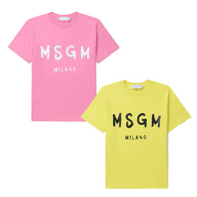 M1164中性直身短袖T恤小众简约字母blush logo印花女休闲夏季tee