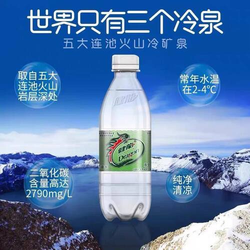 五大连池泉水健龙汽泡水火山冷泉水冷泉水火山气泡水6瓶