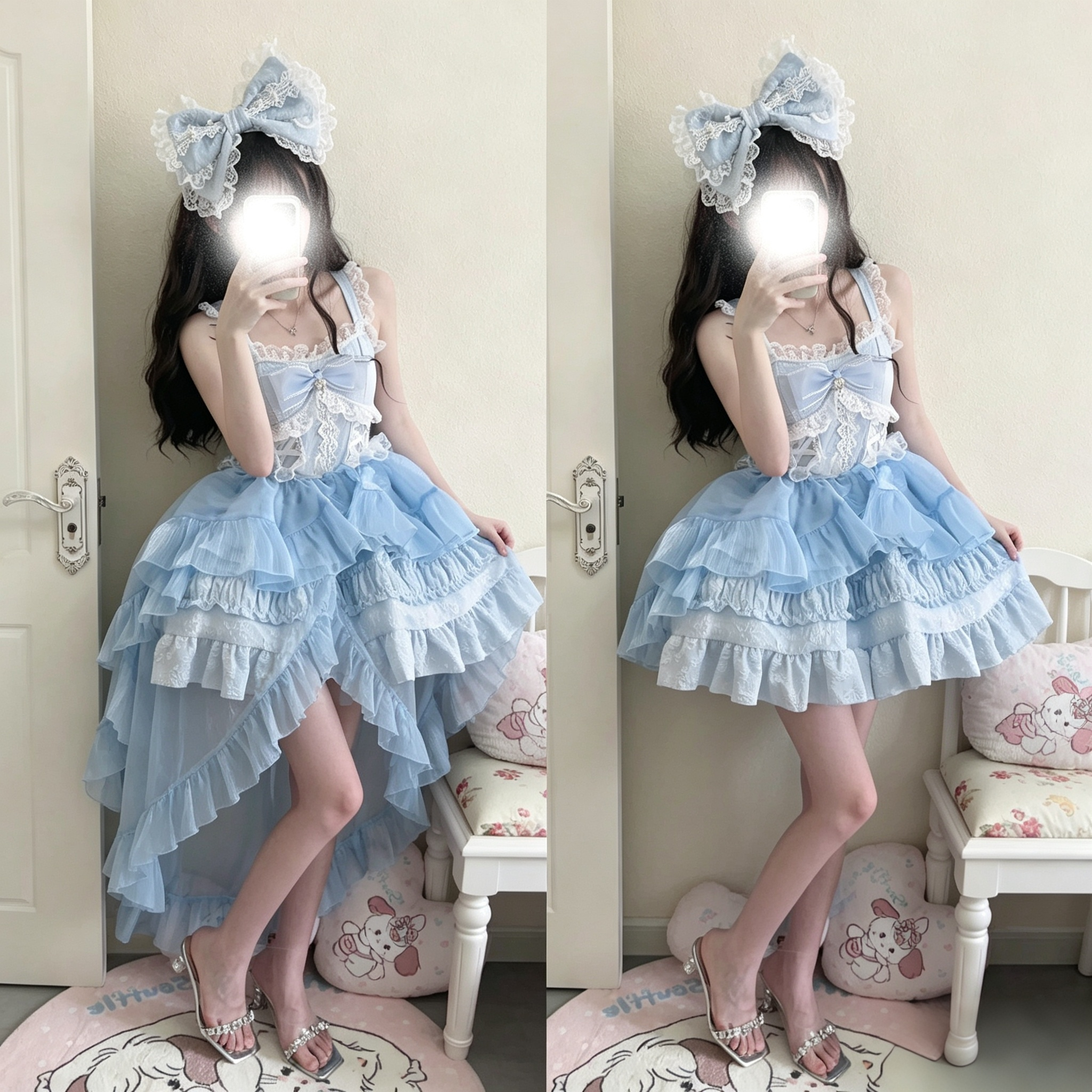 蔷薇物语原创设计洋装jsk夏季新款甜美少女正版洛丽塔吊带连衣裙
