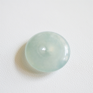 A货天然翡翠玉老坑冰种饱满平安扣吊坠