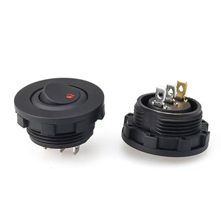 直销圆形猫眼船型开关,汽车点灯改装开关鱼眼灯翘板开关 12VLED灯