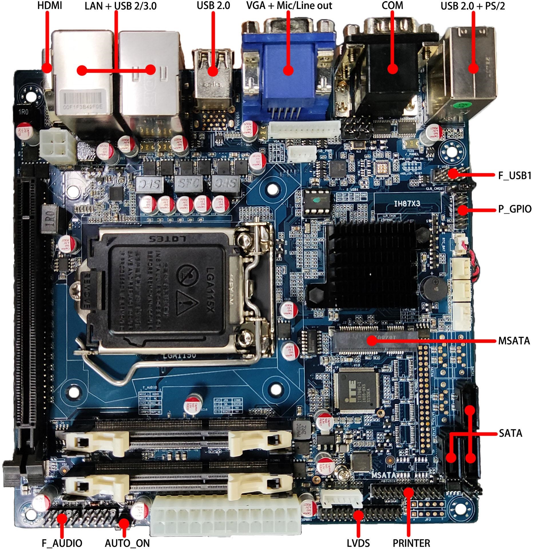 全新H81itx千兆网卡10USB