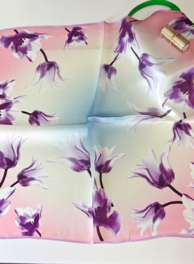 3工厂瑕疵特价100桑蚕丝真丝素绸缎围巾新款百搭70方巾多功能丝巾