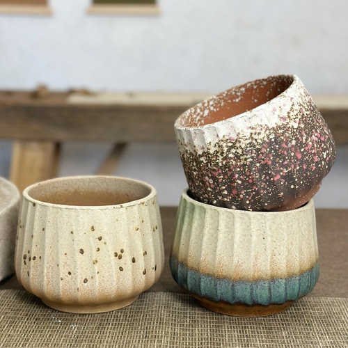 小南瓜微莲盆复古陶瓷微型碗莲盆微莲盆陶瓷铜钱草水培无孔花盆