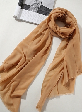 晓晓外贸 孤品百搭美物 多季可用 轻盈多色 羊绒围巾披肩~Z1351