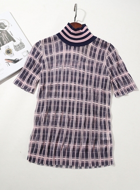 晓晓衣铺  外贸女装  J007半高领针织T恤~A4562