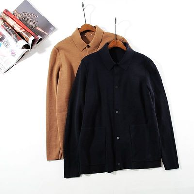 晓外贸女羊毛厚实衬衫款外套