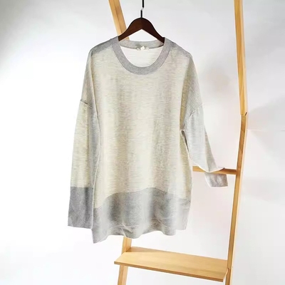 晓晓 外贸女 J003 捡漏 貌美又休闲 拼色宽松羊毛 针织毛衣~A3398