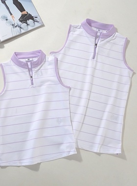 晓晓衣铺  外贸高尔夫女装  亲子装半拉链速干立领运动背心~A4635