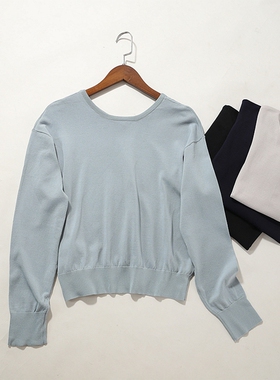 晓 外贸女  质感不俗颜值 长袖套头针织衫~A4731