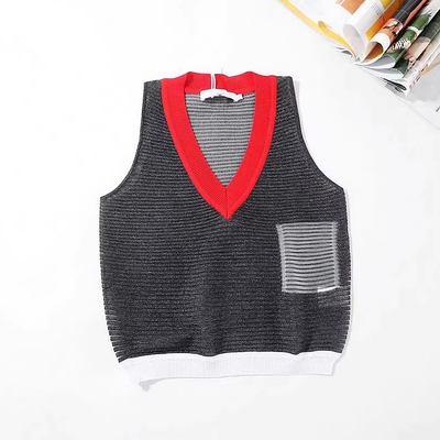 晓晓衣铺 外贸女 J007小众设计师品牌 秋季新品针织背心A3843