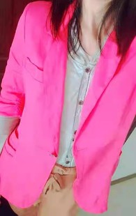 第一件五分袖 早春 七分袖 西装 A2071 轻薄亚麻 外套 俏皮优雅