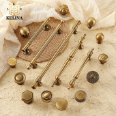 古铜色锌合金拉手美式 轻奢橱子抽屉中古风柜门拉手 复古门把手法式