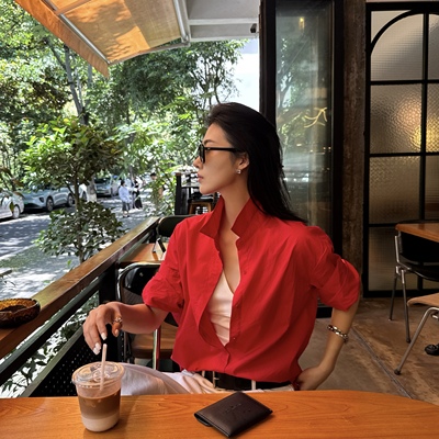 VVHYME｜卷袖夏季翻领衬衫25C350