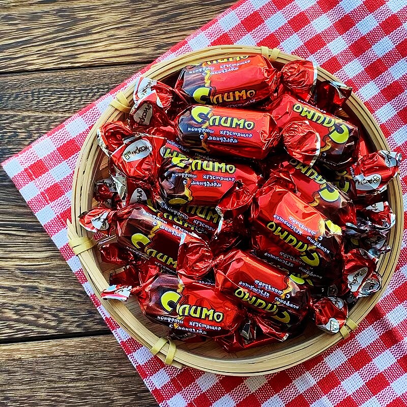 俄罗斯原装进口阿孔特红皮糖巧克力扁桃仁杏仁焦糖夹心酥糖喜糖