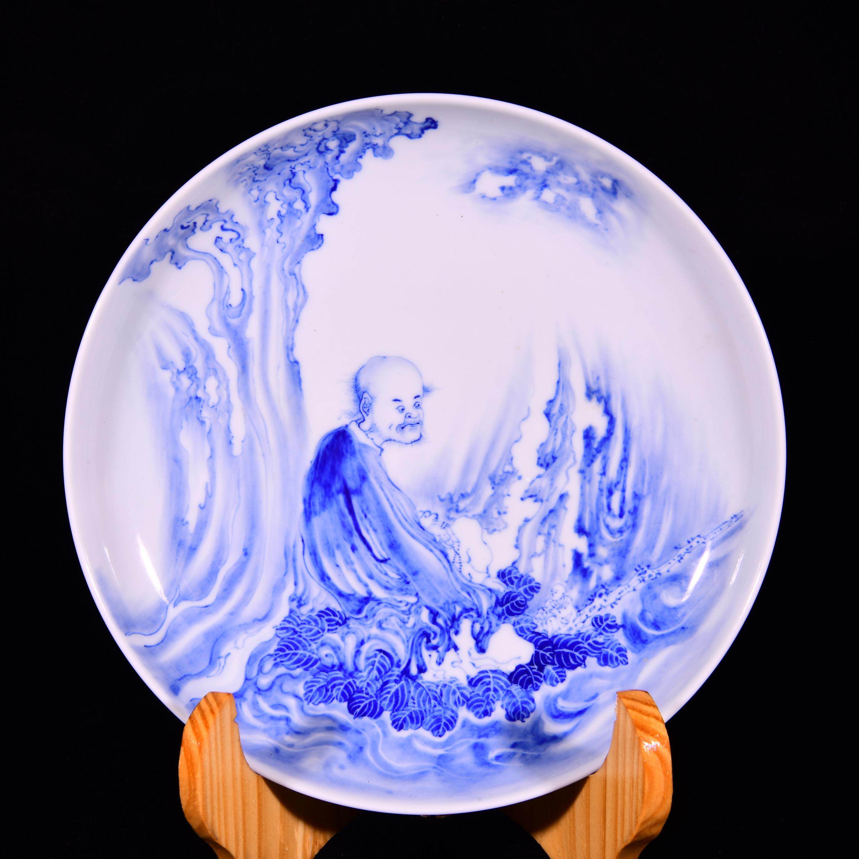 大清康熙年制青花无量寿佛同熙窑制款茶盘笔洗,家居饰品,国学摆件,淘宝优惠券,粉丝福利购,淘宝优惠卷