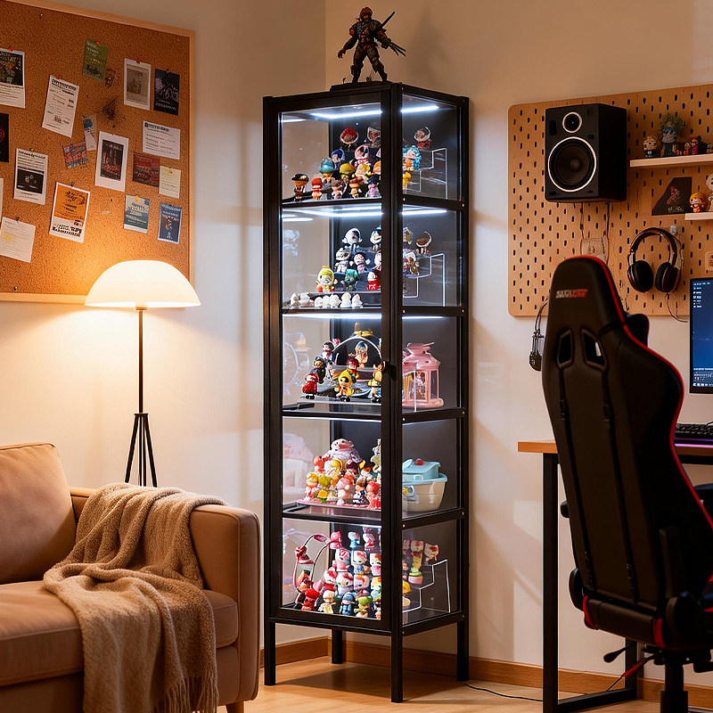 展示柜手办亚克力展示架乐高非玻璃化妆品产品陈列柜子烟货架家用