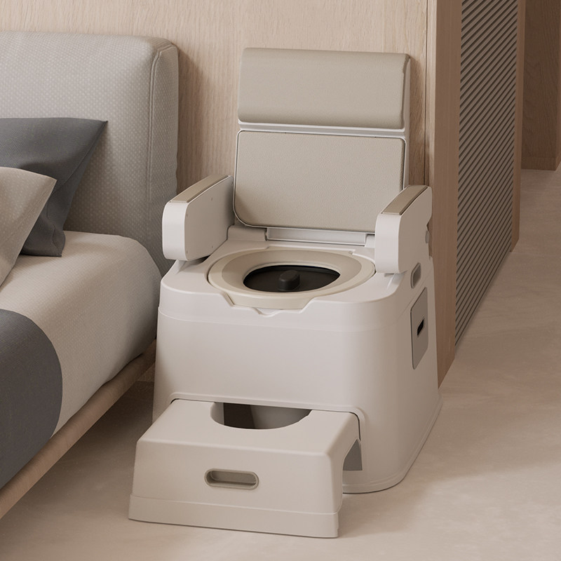 家用老人坐便器成人孕妇临时室内防臭便携老年人便盆可移动马桶椅