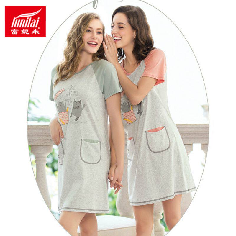 休闲风宽松圆领外穿家居服夏新品