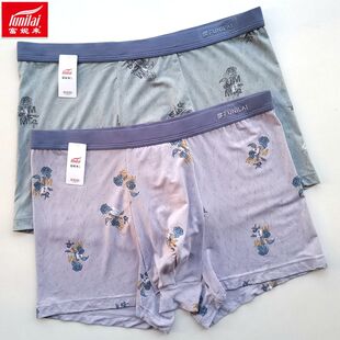 四角短裤 2条装 莫代尔中腰印花舒适平角内裤 男士 头8537 富妮来内裤