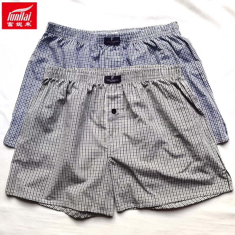 2条装 富妮来阿罗裤男士纯棉平角睡裤四角内裤睡短裤潮流宽松8427,女士内衣/男士内衣/家居服,男阿罗裤,淘宝优惠券,粉丝福利购,淘宝优惠卷