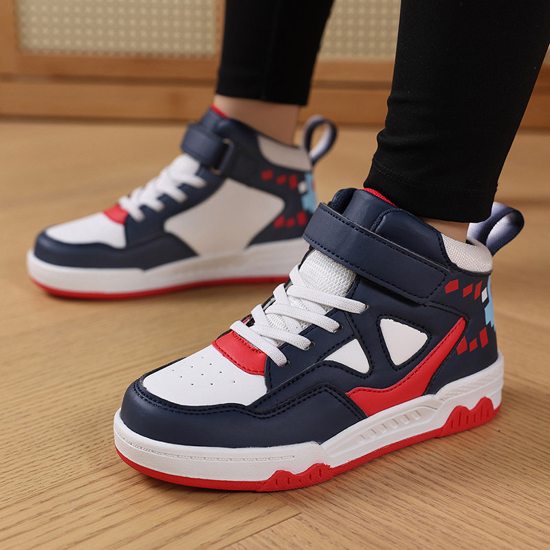 秋冬新款皮面儿童运动鞋男童鞋子中大童小男孩单鞋青少年高帮板鞋,童鞋/婴儿鞋/亲子鞋,板鞋,淘宝优惠券,粉丝福利购,淘宝优惠卷