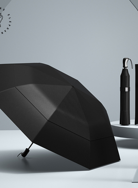 闲象二折高尔夫雨伞假双层折断加大商务单双人自动开抗风车载大伞