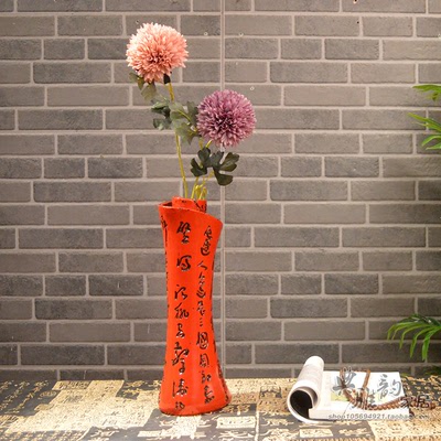 仿古风树脂摆件花瓶装饰品