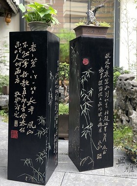 创意新中式风展示架装饰柱