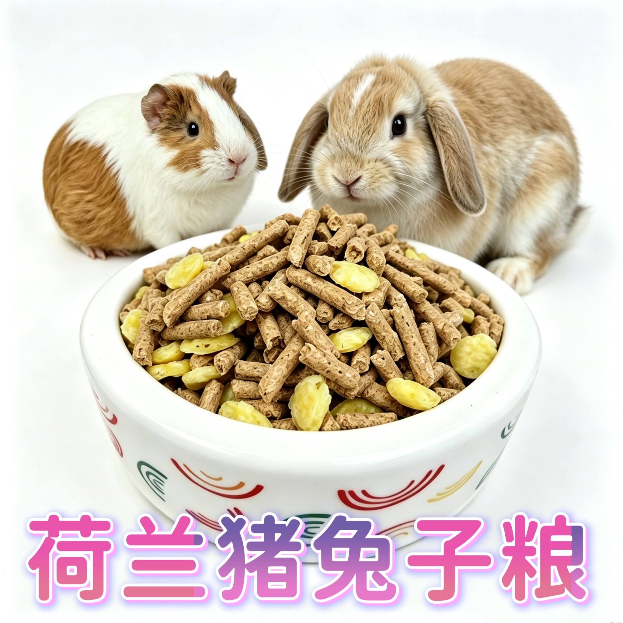 荷兰猪兔粮侏儒兔垂耳兔粮食图片