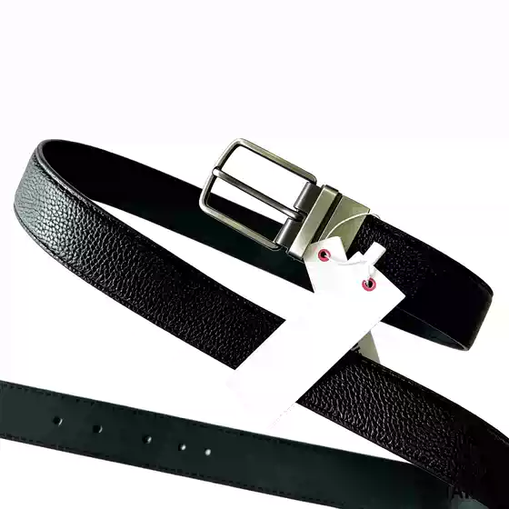 La Litchi Pattern Cowhide Belt La Litchi Pattern Cowhide Belt 523109 E