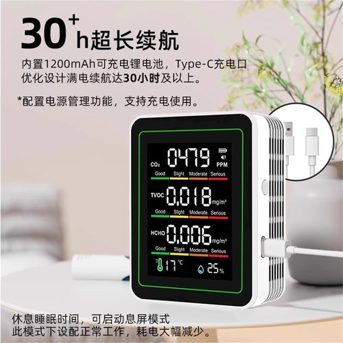 5合1甲醛CO2二氧化碳TVOC温湿度