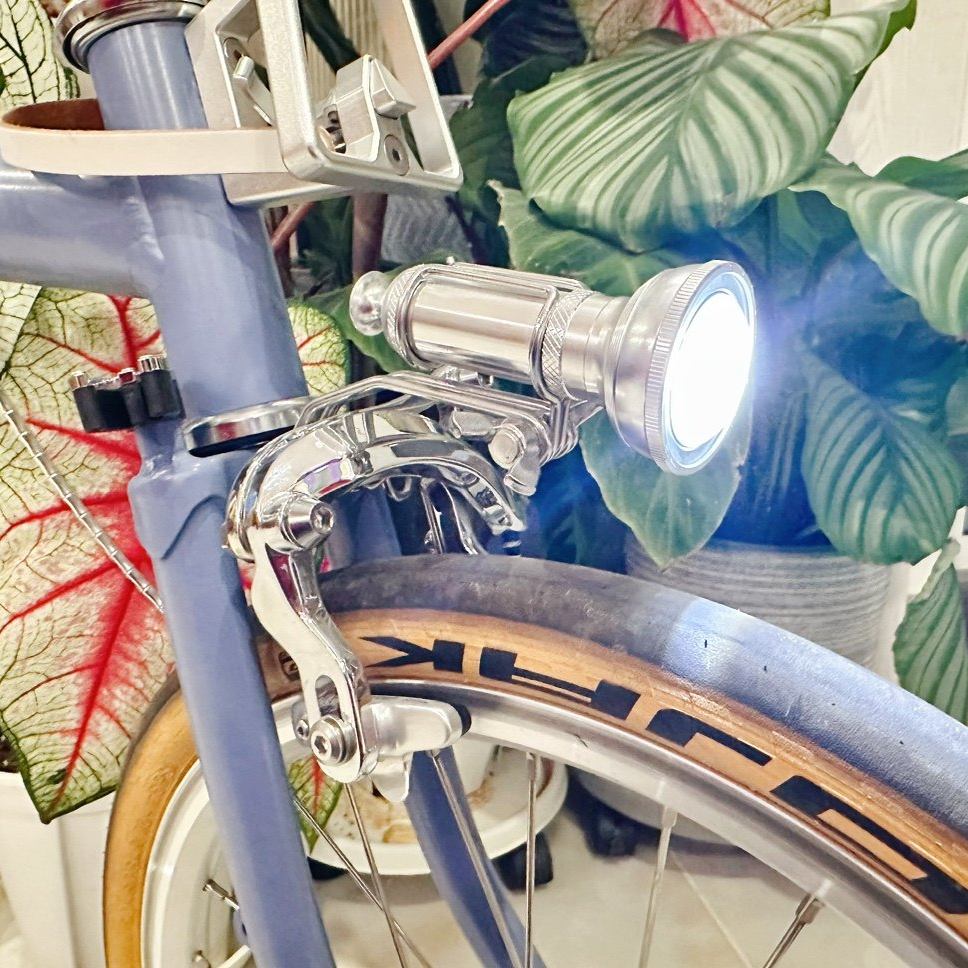 Kiley适用brompton小布折叠自行车配件夜骑车灯改装复古前灯