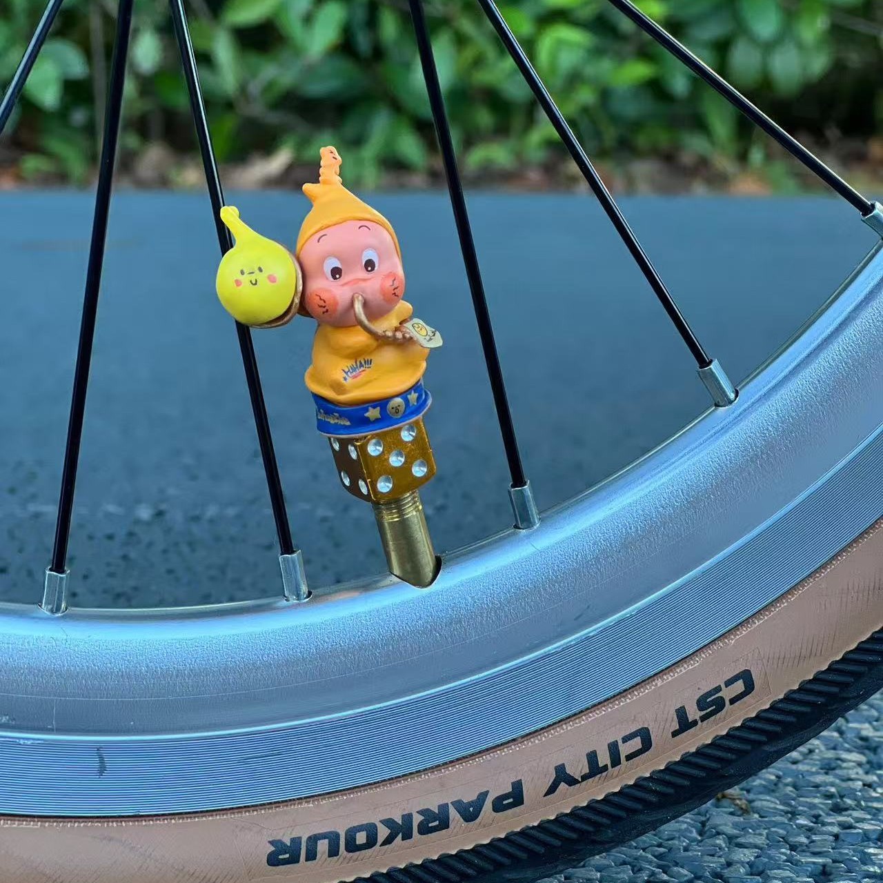 适用于brompton小布大行折叠自行车改装配件气门帽美嘴芯帽盖装饰