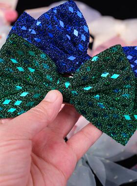 韩国原装进口bebe prince女童立体蝴蝶结亮闪闪发卡 樱桃鸭嘴夹