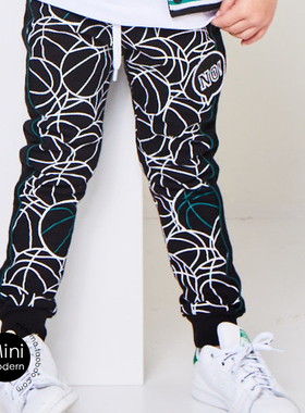 荷兰进口潮牌Lucky No7男女童秋冬加薄绒打底裤 熊猫松紧带长裤