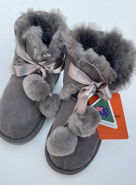 澳洲原装进口UNITED可爱皮毛一体男女童舒适防水防滑保暖雪地靴