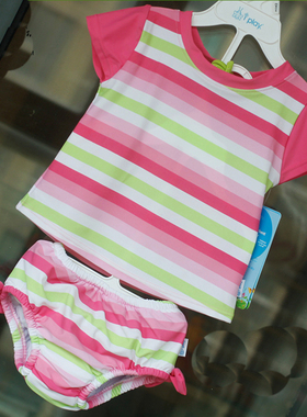 美国进口正品婴幼儿童女宝宝可爱连体 分体泳衣泳裤 防紫外线50+