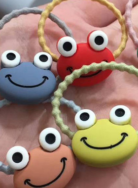 韩国原装进口女童漂亮小青蛙头绳藕节发圈可爱百搭小橡皮筋发饰