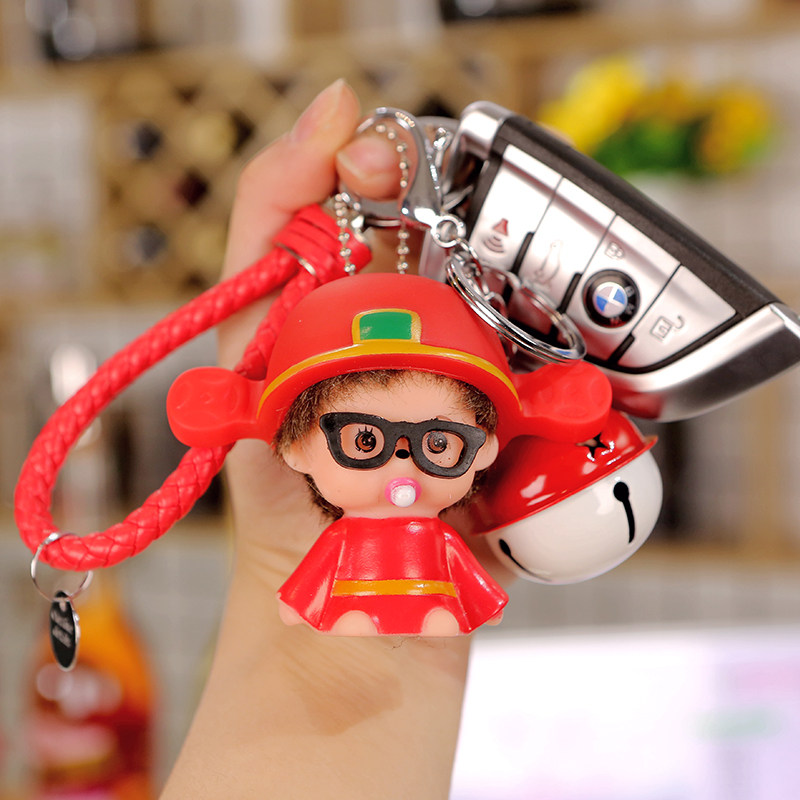 钥匙扣可爱卡通创意动漫公仔钥匙圈礼品书包挂件情侣地摊便宜处理