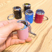 硬币筒钥匙扣圈链金属储钱罐存钱罐零钱罐生日礼物创意个性 钱币筒