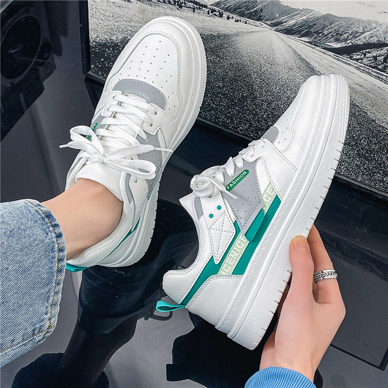 男鞋2025年春季新款青少年潮流百搭运动休闲板鞋学生小白增高潮鞋,流行男鞋,单鞋,淘宝优惠券,粉丝福利购,淘宝优惠卷