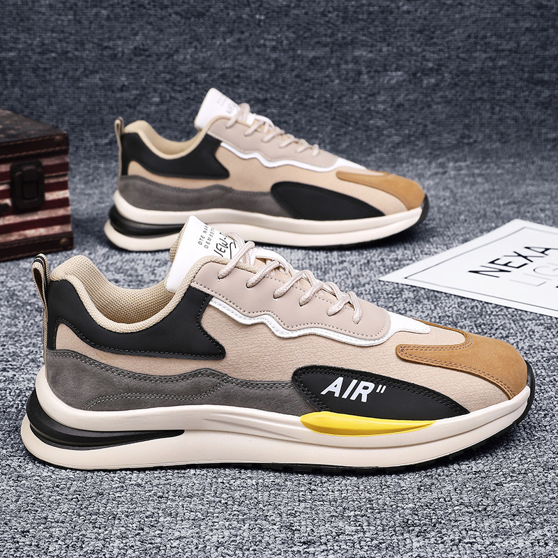 男鞋春季透气休闲运动2025新款增高厚底男士防臭阿甘跑步老爹潮鞋,流行男鞋,老爹鞋,淘宝优惠券,粉丝福利购,淘宝优惠卷