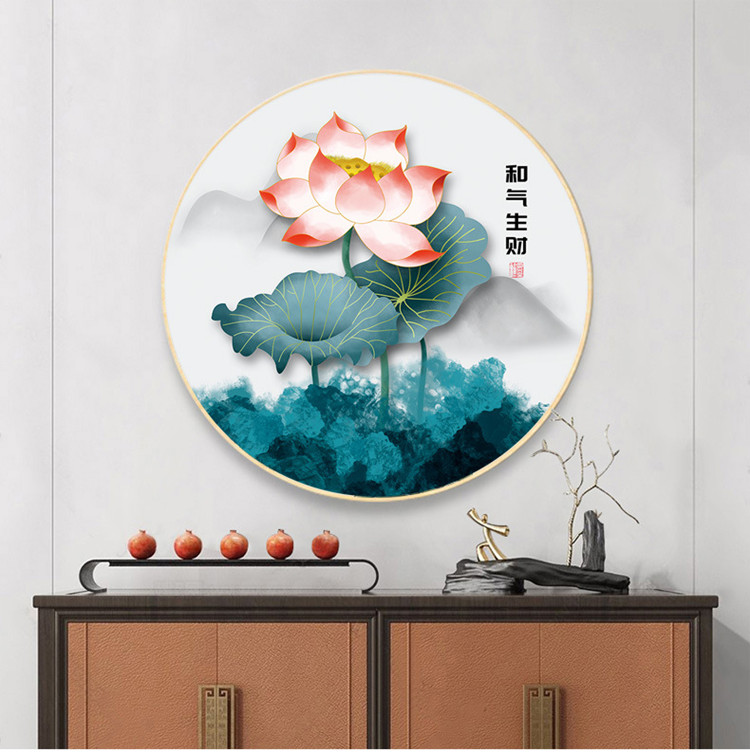蒙娜丽莎印花客厅圆形十字绣