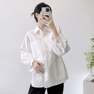 大码 孕妇衬衫 白色中厚外套春装 薄外套上衣大码 2026春秋装 衬衫 时尚